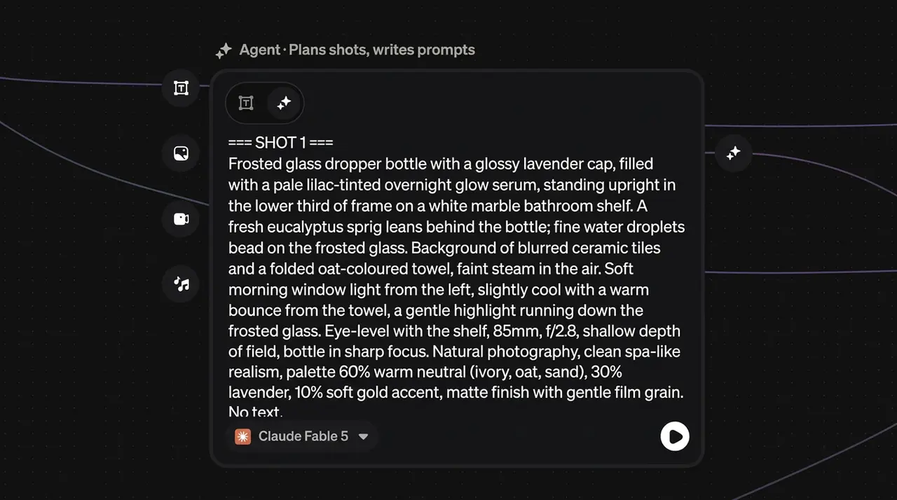 Plans shots, writes prompts
