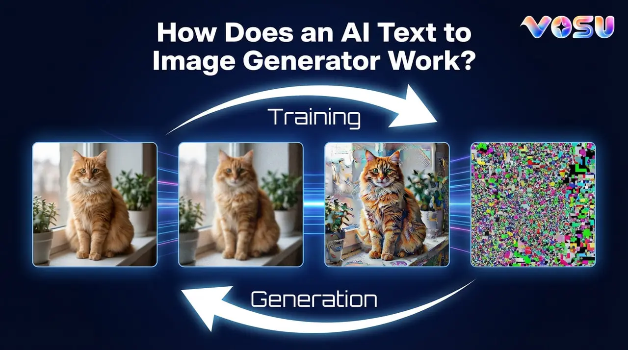 AI text-to-image process