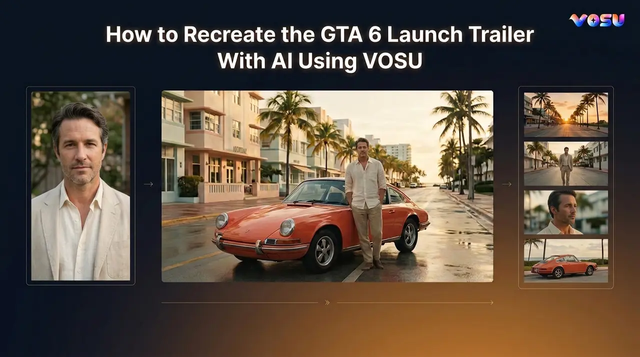How to Recreate the GTA 6 Launch Trailer With AI Using VOSU